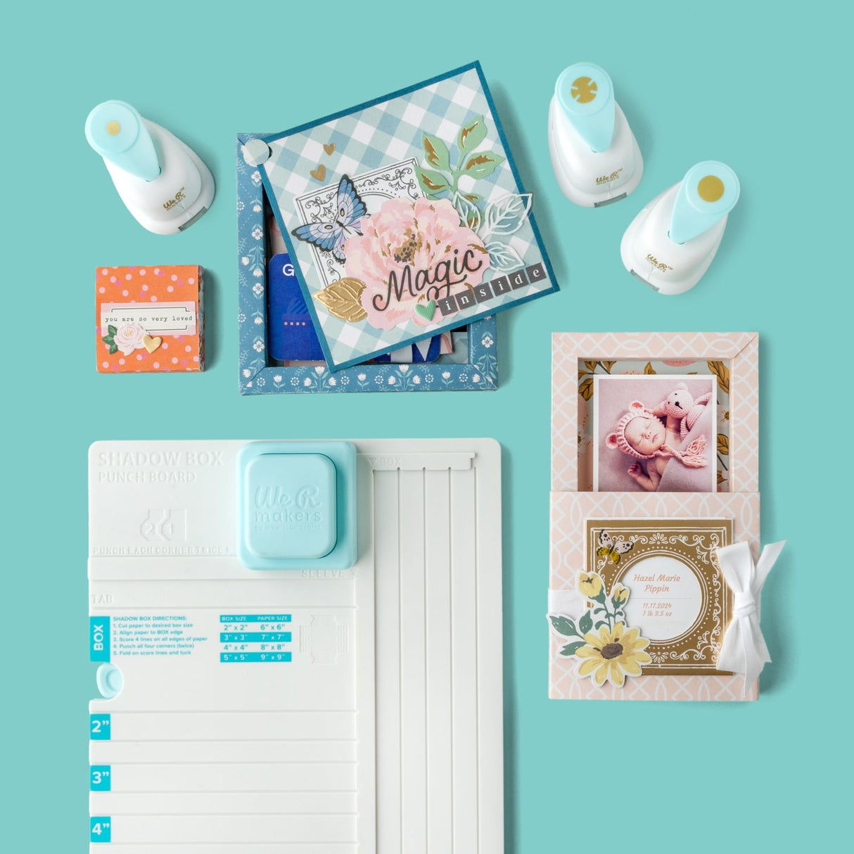 We R Hinge Punch Set - White/Blue