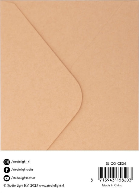 Studio Light Consumables Cards & Envelopes A6 20/Pkg Nr. 04 Kraft