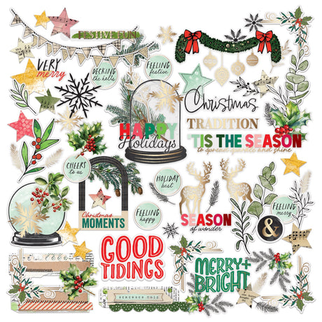 49 And Marketing Die-Cuts Foiled, Mistletoe And Memories