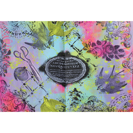 Sizzix Studio A5 Clear Stamp and Stencil Set By Mark Montano Stitches