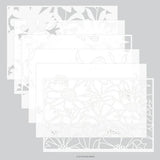 Concord & 9th Cheerful Flowers Stencil Pack (6 qty; 6 x 9)