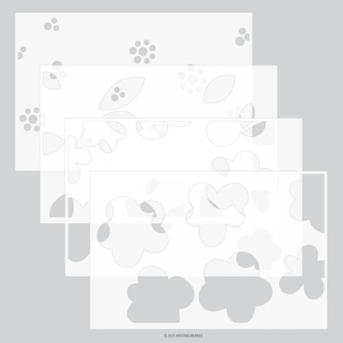 Concord & 9th Simple Flowers Stencil Pack