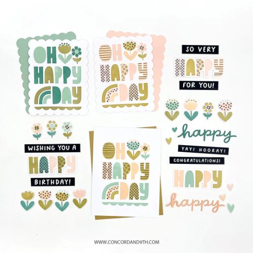 Concord & 9th Triple-Step Happy Day Stamp Set