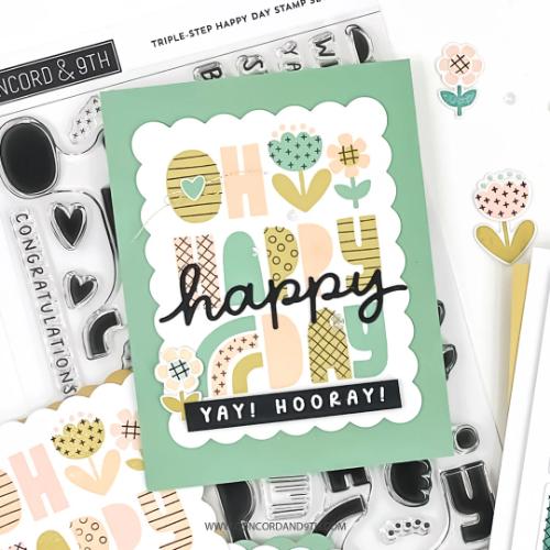 Concord & 9th Triple-Step Happy Day Stamp Set