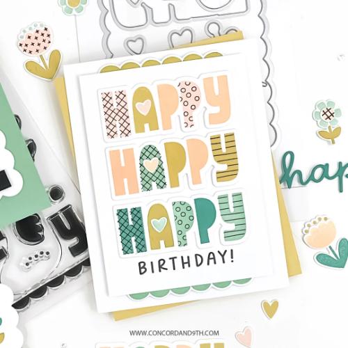 Concord & 9th Triple-Step Happy Day Stamp Set