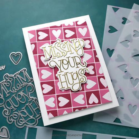 Concord & 9th Missing Your Hugs Stencil Pack (4 qty; 9 x 6)