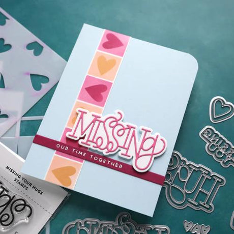 Concord & 9th Missing Your Hugs Stencil Pack (4 qty; 9 x 6)