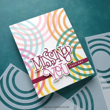 Concord & 9th Radiating Circles Stencil Pack (3 qty; 6 x 6)