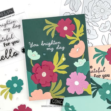 Concord & 9th Bright Blossoms Stamp Set (3 x 3)