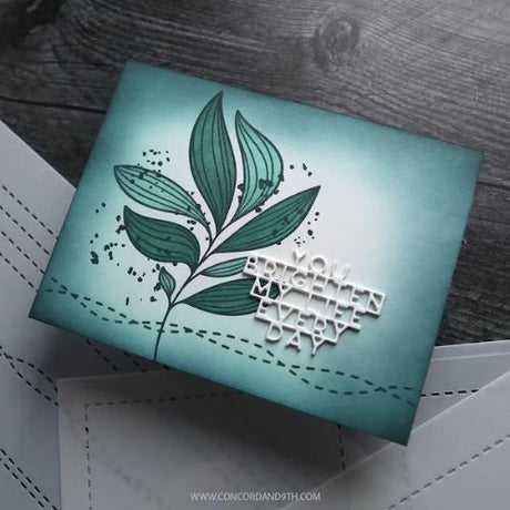 Concord & 9th Long Line Leaves Stencil Pack (6 qty; 6 x 6)