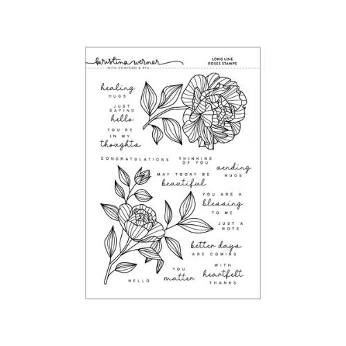 Concord & 9th Long Line Roses Stamp and Die Bundle