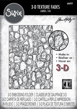 Sizzix 3D Texture Fades A5 Embossing Folder By Tim Holtz Cobblestone