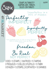 Sizzix Thinlits Die & A5 Stamp Set By 49 & Market Perfectly Imperfect