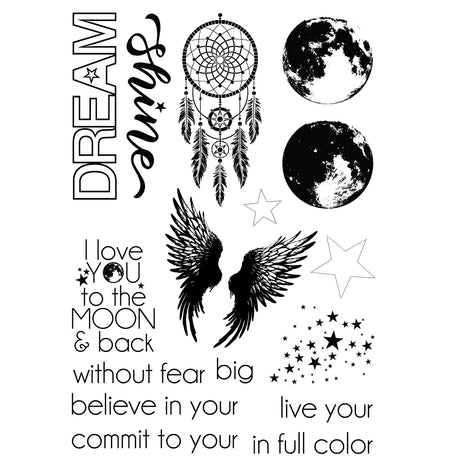 Sizzix Thinlits Die & A5 Stamp Set By 49 & Market Starlight Dreams