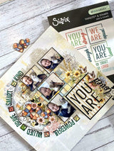 Sizzix Thinlits Die & A5 Stamp Set By 49 & Market Affirmations