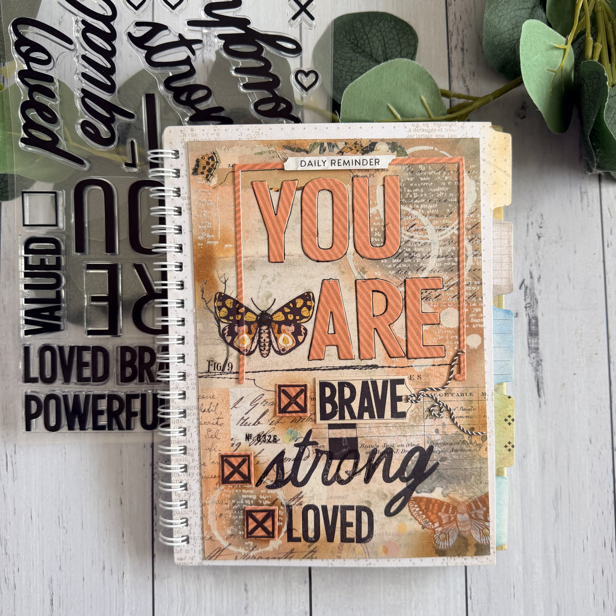Sizzix Thinlits Die & A5 Stamp Set By 49 & Market Affirmations