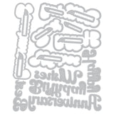 Sizzix Thinlits Die & A5 Stamp Set By 49 & Market Birthday Wishes