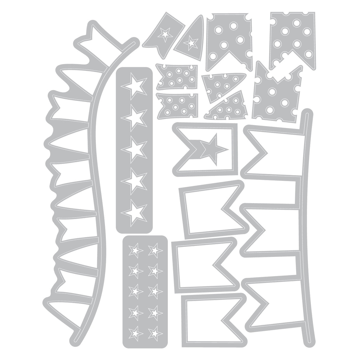 Sizzix Thinlits Die & A5 Stamp Set By 49 & Market Banner Bash