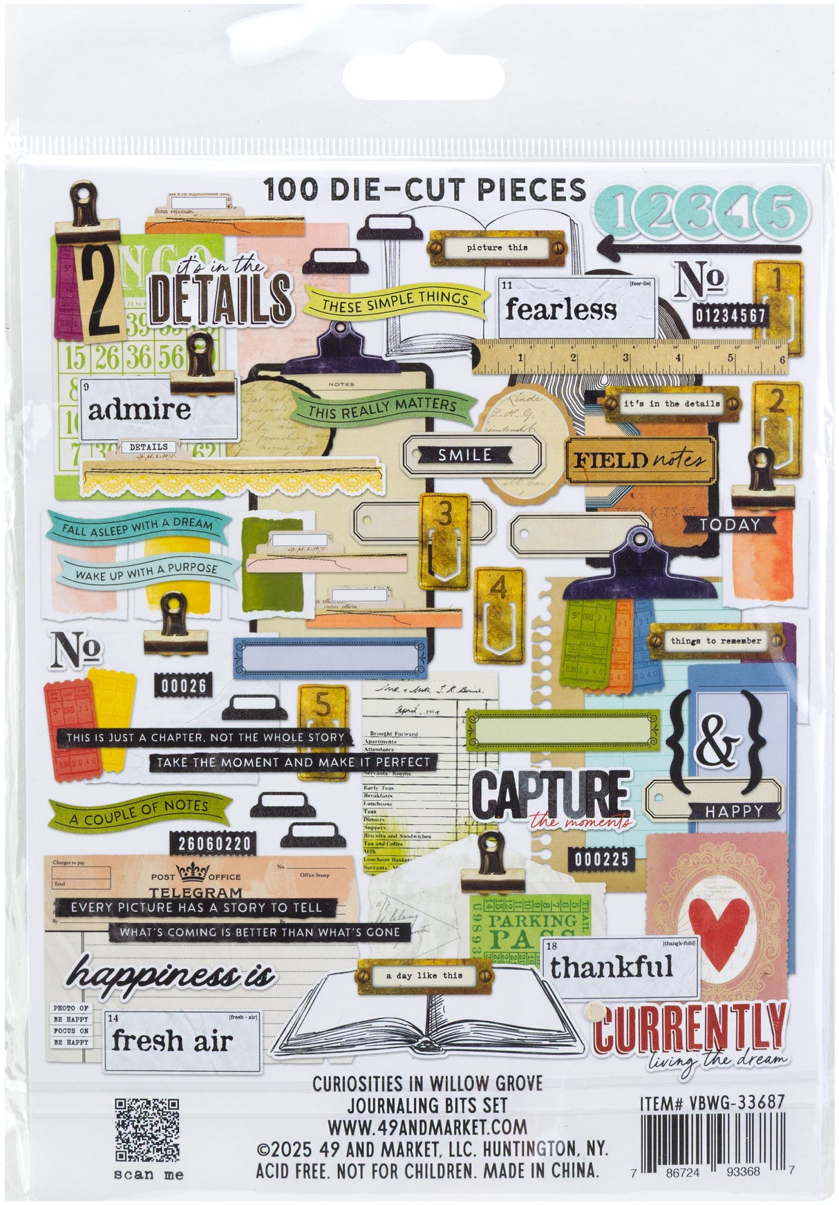 49 And Marketing Curiosities In Willow Grove Ephemera Set Journaling Bits