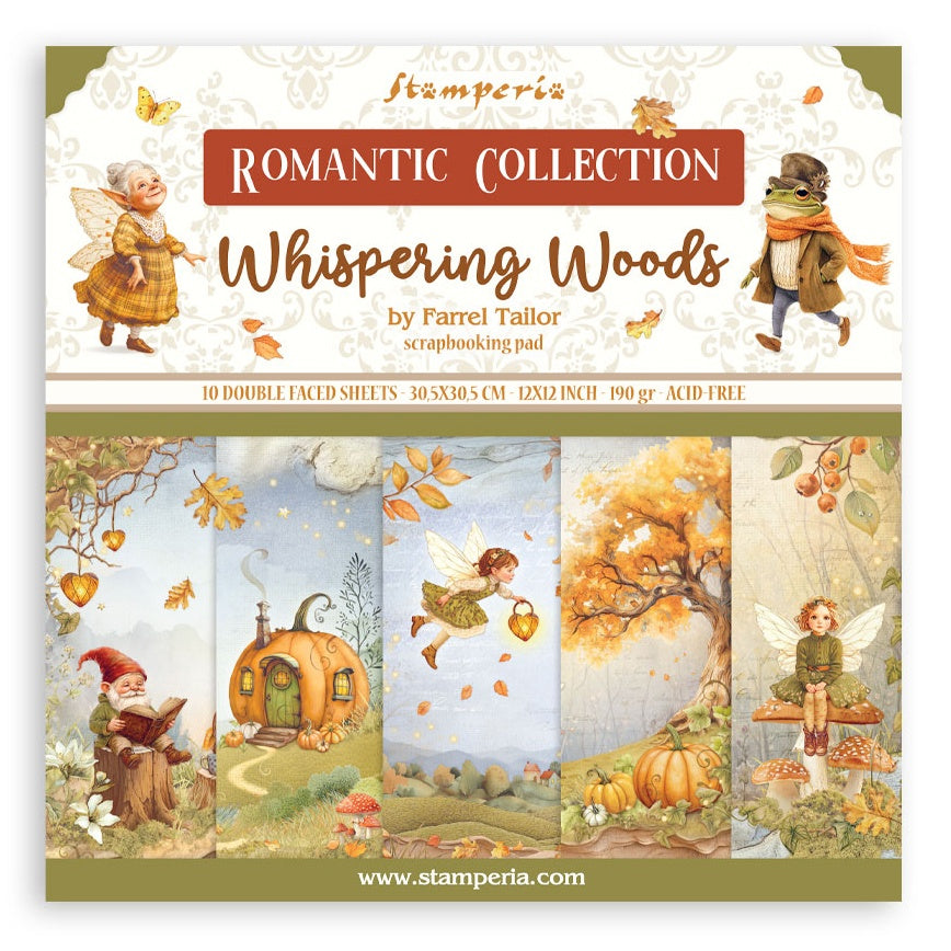 Stamperia Scrapbooking Pad 12"x12" 10/Pkg Whispering Woods