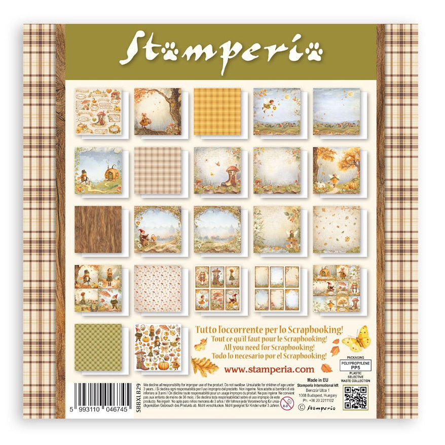 Stamperia Single-Sided Paper Pad 12"x12" 22/Pkg Whispering Woods