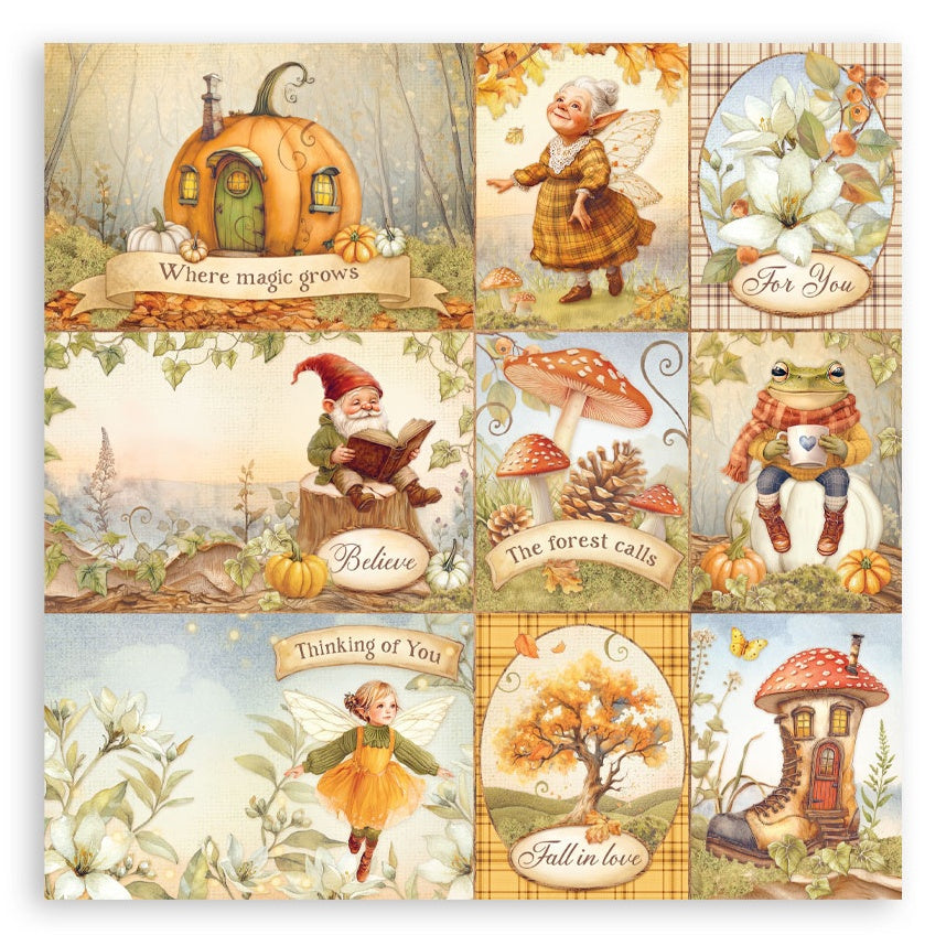 Stamperia Single-Sided Paper Pad 12"x12" 22/Pkg Whispering Woods