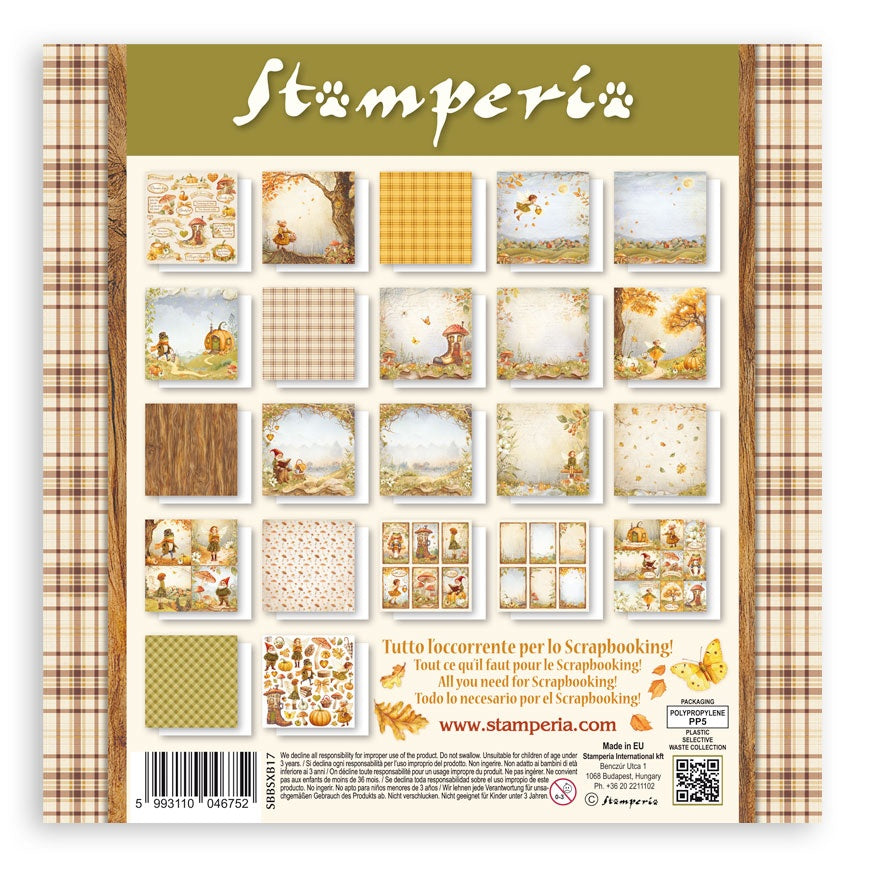 Stamperia Single-Sided Paper Pad 8"X8" 22/Pkg Whispering Woods