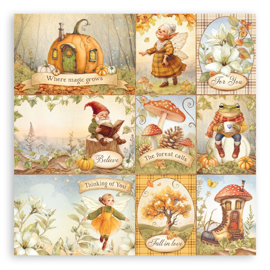 Stamperia Single-Sided Paper Pad 8"X8" 22/Pkg Whispering Woods