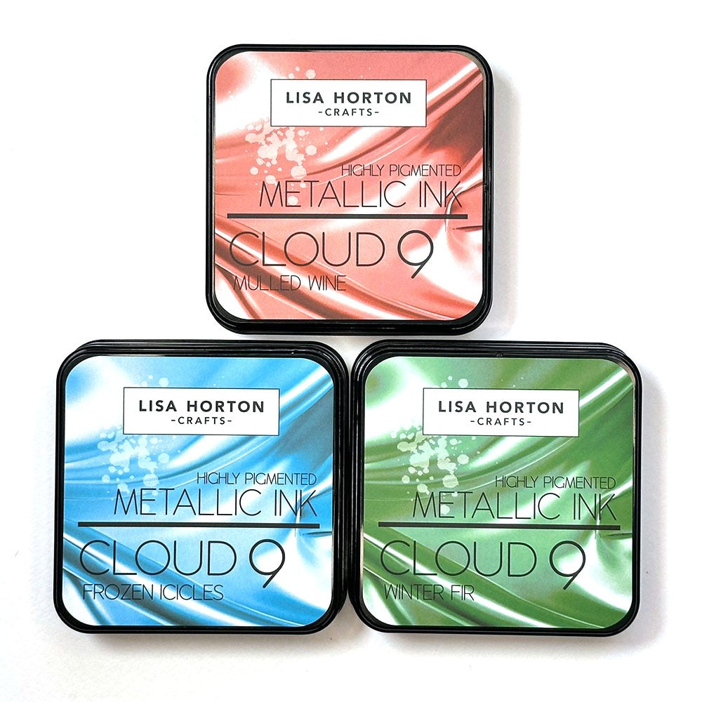 Lisa Horton Crafts Winter 2025 Metallic Ink Pads Frozen Icicles, Winter Fir, Mulled Wine postage as per actuals