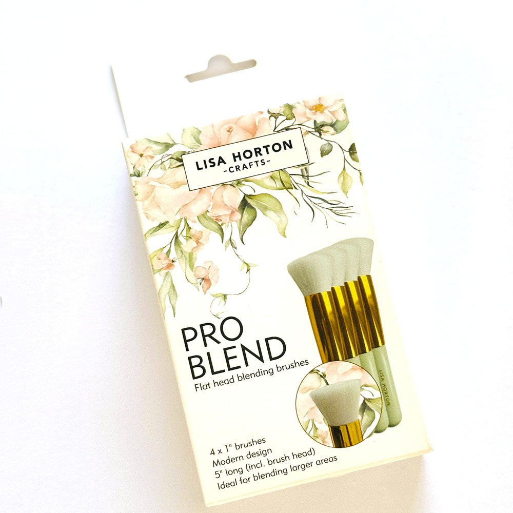 Lisa Horton Crafts Pro Blend Blending Brushes 1" 4/Pkg Flat Head