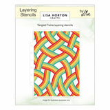 Lisa Horton Crafts 5"x7" Tangled Twine  3D Embossing Folder & Stencil Bundle