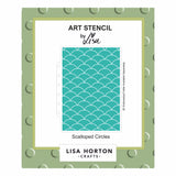 Lisa Horton Crafts 5"x7" Scalloped Circles 3D Embossing Folder & Stencil Bundle
