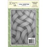 Lisa Horton Crafts 5"x7" Tangled Twine  3D Embossing Folder & Stencil Bundle