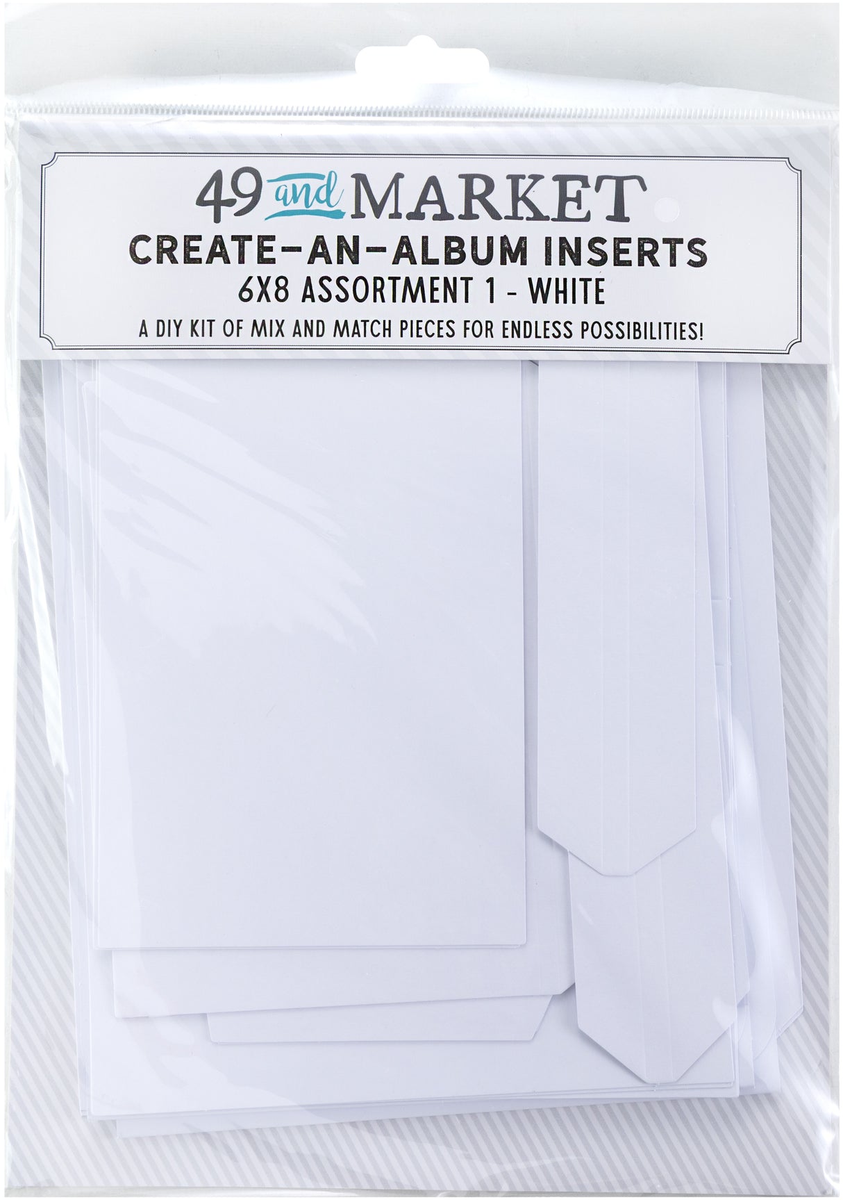 49 And Market Create-An-Album Foundation Inserts Assort 1 White