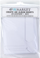 49 And Market Create-An-Album Foundation Inserts Assort 1 White