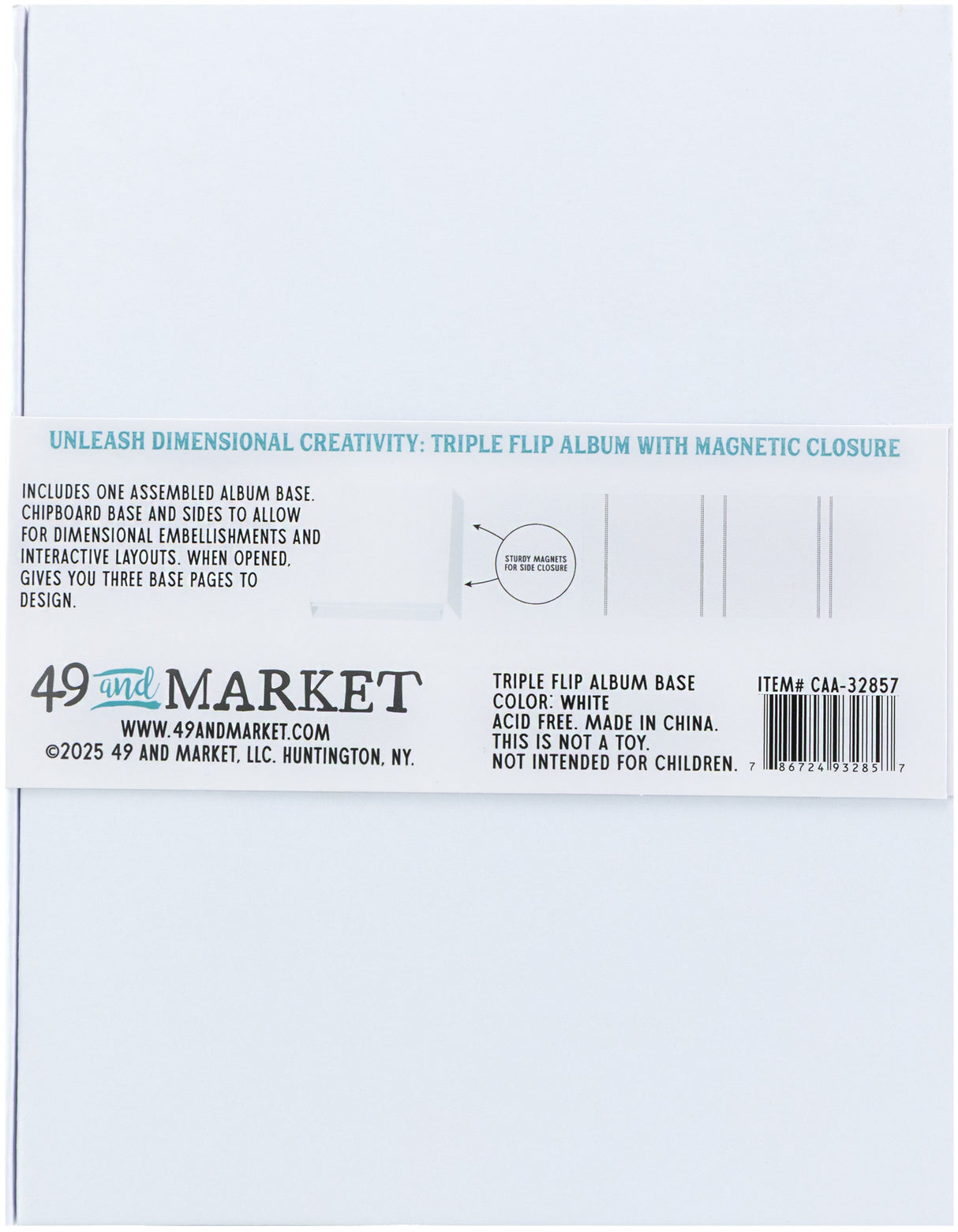 49 And Market Create-An-Album Triple Flip Album Base White