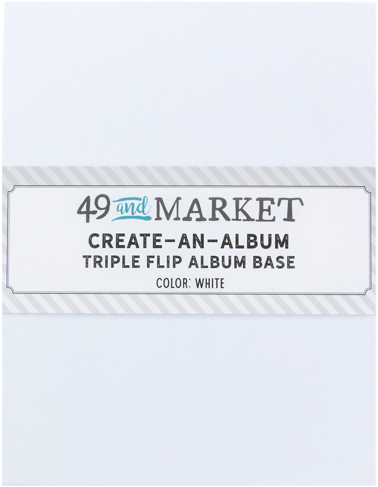 49 And Market Create-An-Album Triple Flip Album Base White