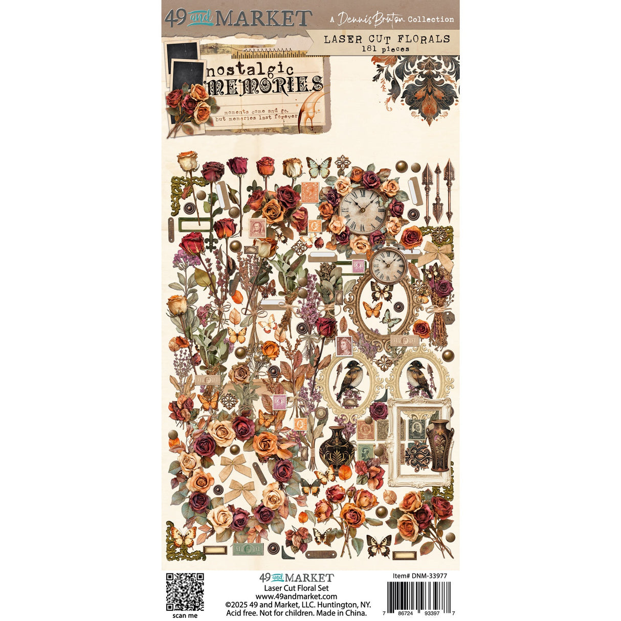49 And Market Nostalgic Memories Laser Cut Outs Floral