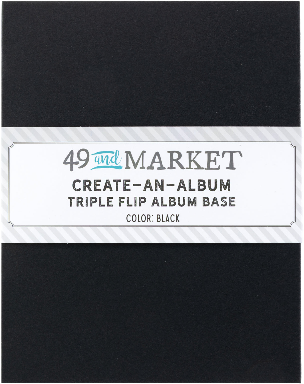 49 And Market Create-An-Album Triple Flip Album Base Black