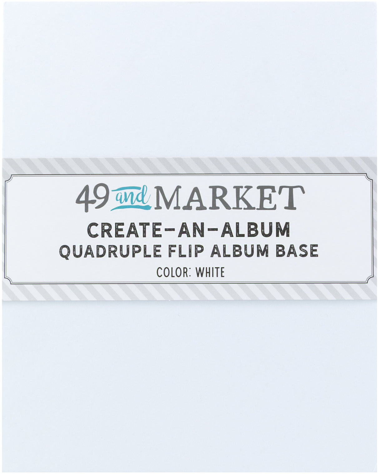 49 And Market Create-An-Album Quadruple Flip Album Base White