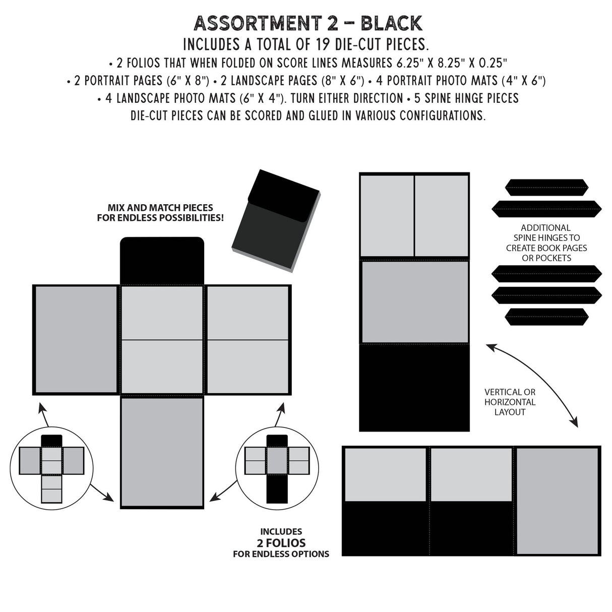 49 And Market Create-An-Album Foundation Inserts Assort 2 Black