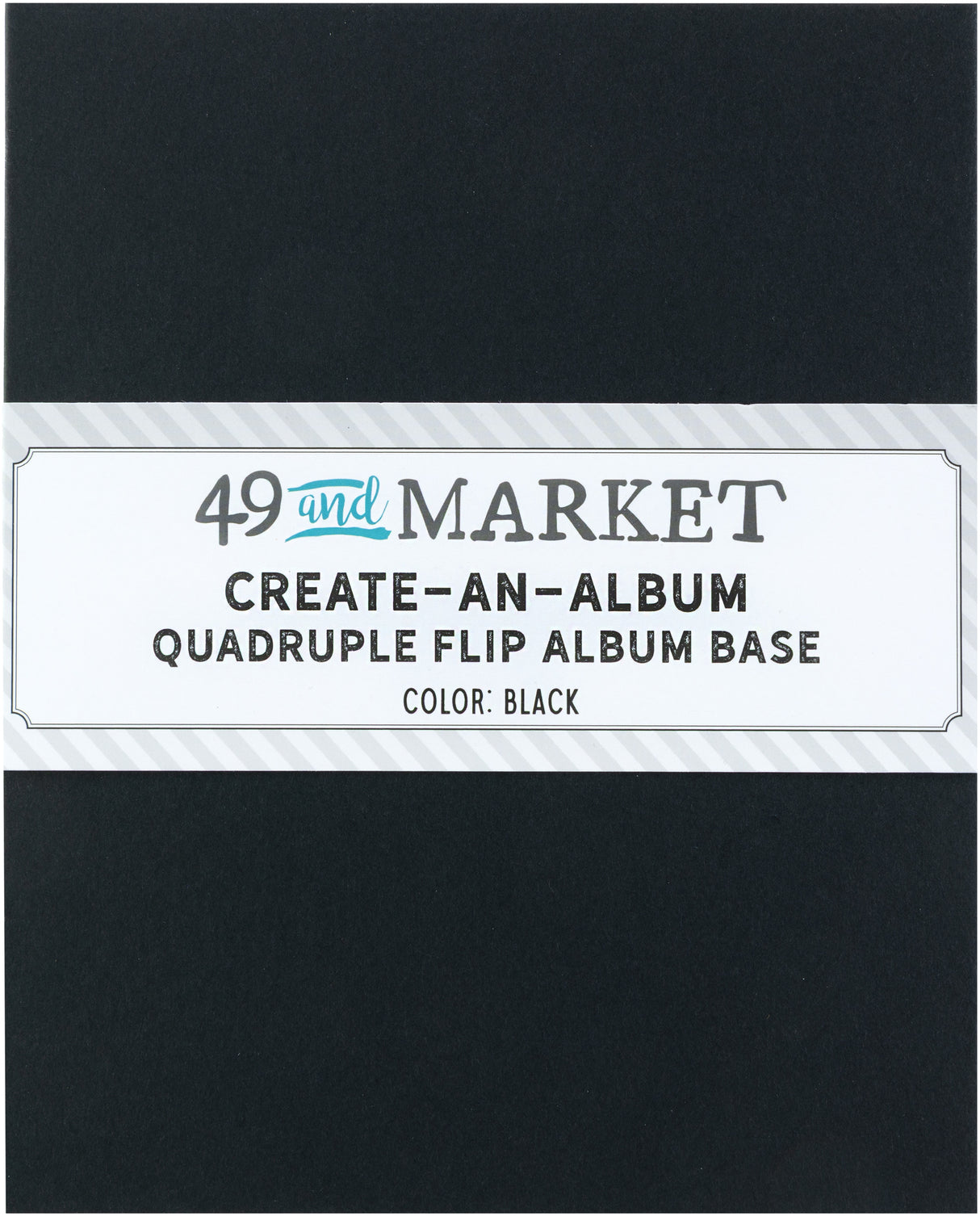 49 And Market Create-An-Album Quadruple Flip Album Base Black