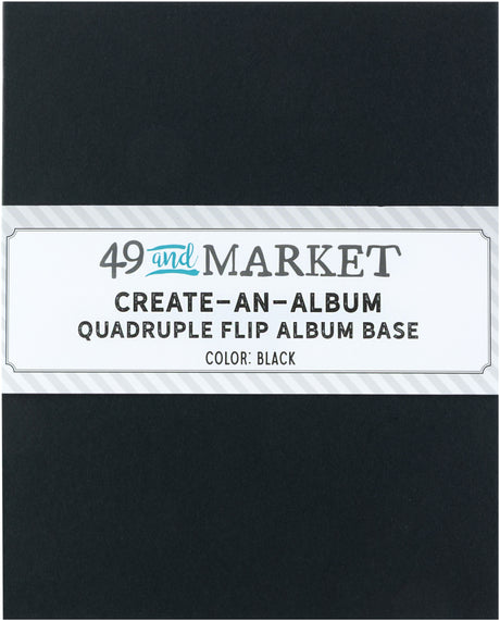 49 And Market Create-An-Album Quadruple Flip Album Base Black