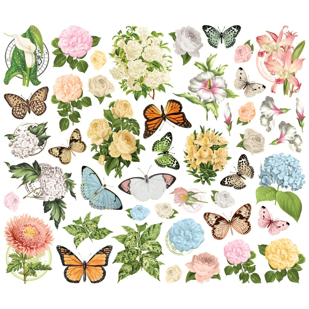 Simple Stories Floral Bits & Pieces Die Cuts 46/Pkg Simple Vintage Junk Drawer