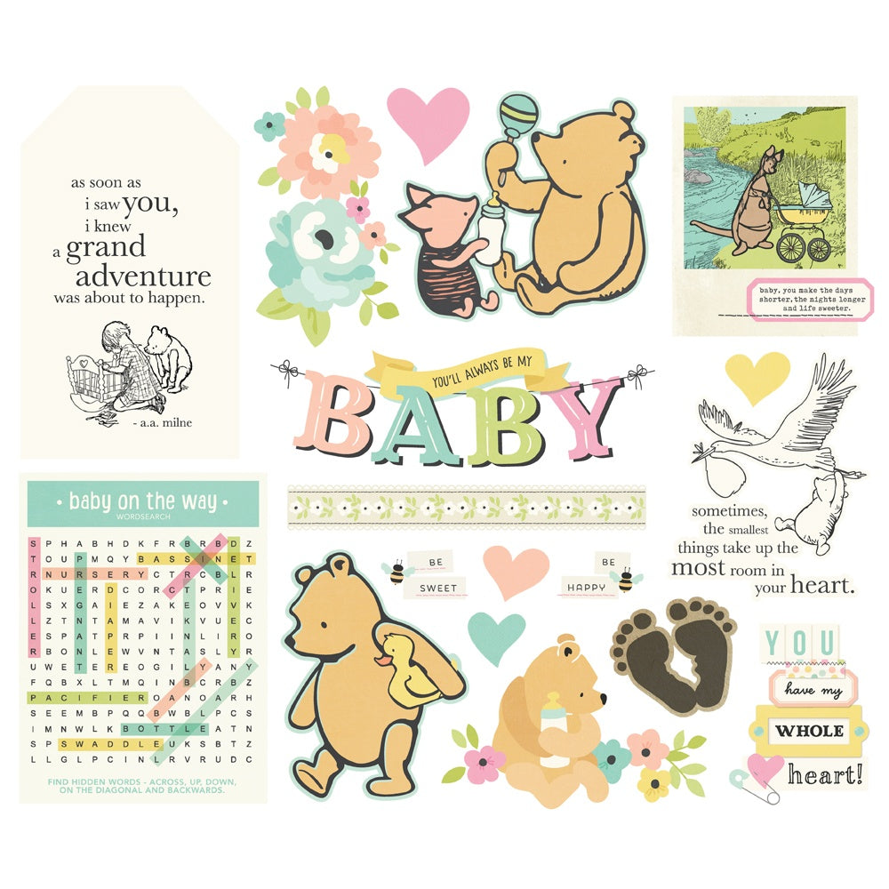 Simple Stories Big Bits & Pieces Die Cuts 18/Pkg Classic Pooh Baby