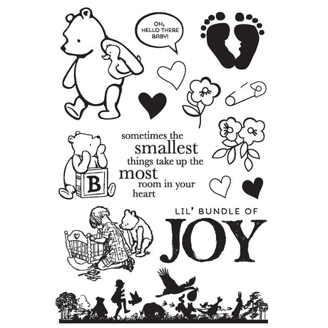 Simple Stories Classic Pooh Baby Photopolymer Stamps Bundle Of Joy