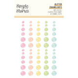 Simple Stories Glitter Enamel Dots 60/Pkg Classic Pooh Baby