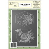 Lisa Horton Crafts Embossing Folder Stencil And Die 5"X7" Glorious Garden