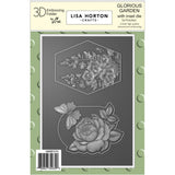 Lisa Horton Crafts Embossing Folder And Die 5"X7" Glorious Garden & Layering Stencils