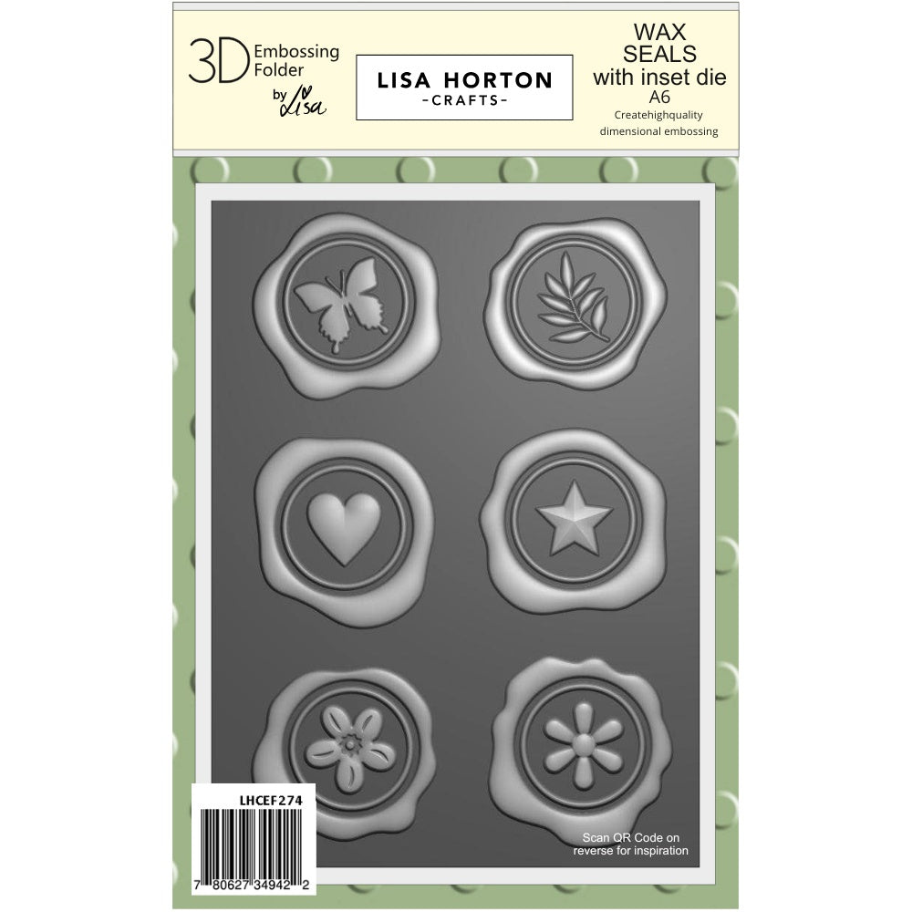 Lisa Horton Crafts Embossing Folder And Die 5"X7" Wax Seals